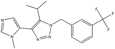 5-isopropyl-4-(1-methyl-1H-imidazol-5-yl)-1-(3-(trifluoromethyl)benzyl)-1H-1,2,3-triazole Struktur