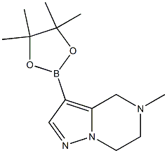 5-methyl-3-(4,4,5,5-tetramethyl-1,3,2-dioxaborolan-2-yl)-4,5,6,7-tetrahydropyrazolo[1,5-a]pyrazine 结构式
