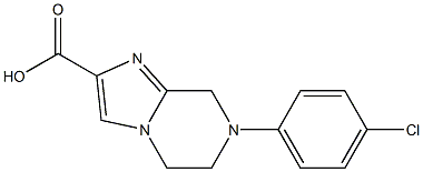 7-(4-chlorophenyl)-5,6,7,8-tetrahydroimidazo[1,2-a]pyrazine-2-carboxylic acid Struktur