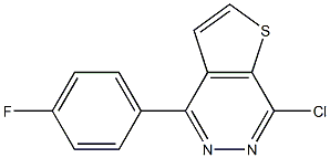 7-chloro-4-(4-fluorophenyl)thieno[3,2-d]pyridazine Struktur
