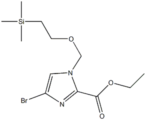ethyl 4-bromo-1-((2-(trimethylsilyl)ethoxy)methyl)-1H-imidazole-2-carboxylate Structure