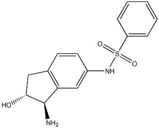 N-((2R,3R)-3-amino-2-hydroxy-2,3-dihydro-1H-inden-5-yl)benzenesulfonamide Struktur