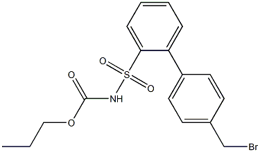 propyl 4'-(bromomethyl)biphenyl-2-ylsulfonylcarbamate Struktur