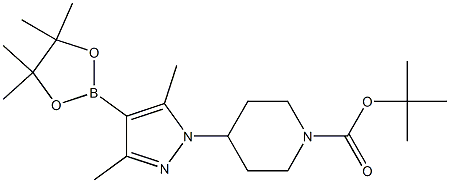 tert-butyl 4-(3,5-dimethyl-4-(4,4,5,5-tetramethyl-1,3,2-dioxaborolan-2-yl)-1H-pyrazol-1-yl)piperidine-1-carboxylate 结构式