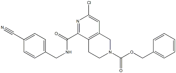7-Chloro-5-(4-cyano-benzylcarbamoyl)-3,4-dihydro-1H-[2,6]naphthyridine-2-carboxylic acid benzyl ester