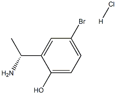 2-[(1R)-1-AMINOETHYL]-4-BROMOPHENOL HYDROCHLORIDE 化学構造式