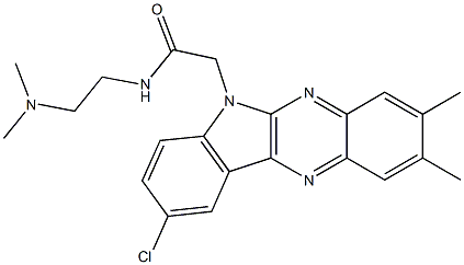 2-(9-chloro-2,3-dimethyl-6H-indolo[2,3-b]quinoxalin-6-yl)-N-(2-(dimethylamino)ethyl)acetamide Struktur