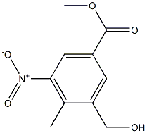 methyl 3-(hydroxymethyl)-4-methyl-5-nitrobenzoate Struktur