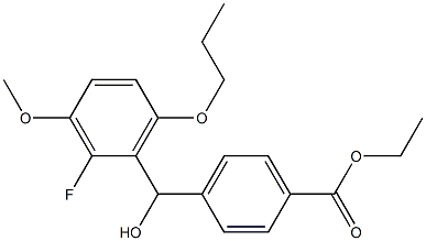 ethyl 4-((2-fluoro-3-methoxy-6-propoxyphenyl)(hydroxy)methyl)benzoate Structure