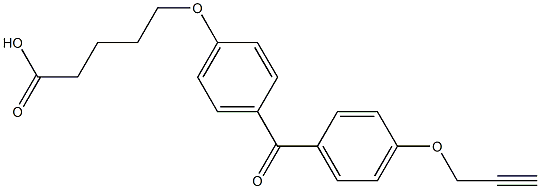 5-(4-(4-(Prop-2-yn-1-yloxy)benzoyl)phenoxy)pentanoic acid >=95% Struktur