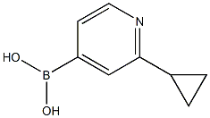 (2-cyclopropylpyridin-4-yl)boronic acid 结构式