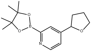 4-(tetrahydrofuran-2-yl)-2-(4,4,5,5-tetramethyl-1,3,2-dioxaborolan-2-yl)pyridine,2223003-55-0,结构式