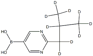 2-(iso-Butyl-d9)-pyrimidine-5-boronic acid Struktur