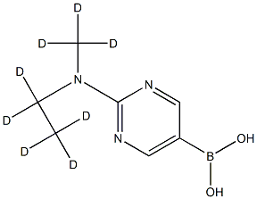 2-(Methylethylamino-d8)-pyrimidine-5-boronic acid Struktur