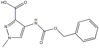 1-甲基-4-(CBZ-氨基)-1H-吡唑-3-甲酸 结构式