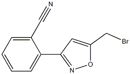 2-(5-(bromomethyl)isoxazol-3-yl)benzonitrile Struktur