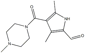 3,5-dimethyl-4-(4-methylpiperazine-1-carbonyl)-1H-pyrrole-2-carbaldehyde Structure