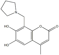 4-甲基-8-吡咯烷基甲基秦皮乙素,,结构式