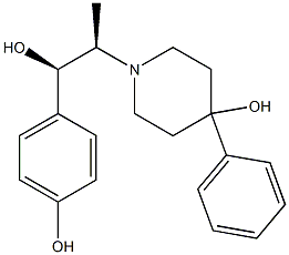 (1R,2R)-1-(4-hydroxyphenyl)-2-(4-hydroxy-4-phenylpiperidin-1-yl)-1-propanol Structure
