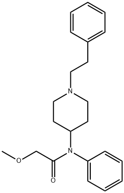 2-Methoxy-N-(1-phenethylpiperidin-4-yl)-N-phenylacetamide, 101345-67-9, 结构式