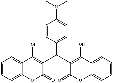 3,3′-(4-二甲氨基苯亚甲基)-双-4-羟基香豆素, 10172-76-6, 结构式