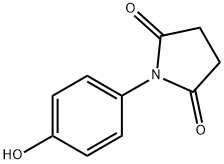 1-(4-羟基苯基)吡咯烷-2,5-二酮, 10187-21-0, 结构式