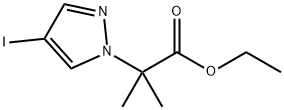 2-(4-iodo-pyrazol-1-yl)-2-methyl-propionic acid ethyl ester 结构式
