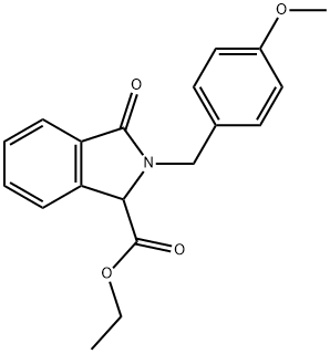 Ethyl 2-(4-methoxybenzyl)-3-oxoisoindoline-1-carboxylate 结构式
