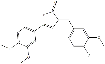 3-(3,4-Dimethoxy-benzylidene)-5-(3,4-dimethoxy-phenyl)-3H-furan-2-one,102474-18-0,结构式