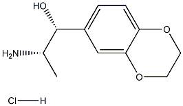 (1R,2S)-2-氨基-1-(2,3-二氢苯并[B] [1,4]二恶英-6-基)丙烷-1-醇盐酸盐, 1028459-57-5, 结构式