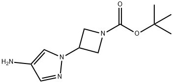 4-アミノ-1-(1-BOC-アゼチジン-3-イル)-1H-ピラゾール 化学構造式