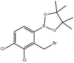 2-(Bromomethyl)-3,4-dichlorophenylboronic acid, pinacol ester,1030832-48-4,结构式