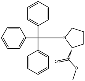 (2R)-1-Triphenylmethyl-2-pyrrolidinecarboxylic acid methyl ester Structure