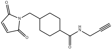 4-((2,5-二氧代-2,5-二氢-1H-吡咯-1-基)甲基)-N-(丙-2-炔-1-基)环己烷甲酰胺, 1036847-90-1, 结构式