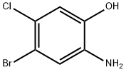 2-氨基-4-溴-5-氯 - 苯酚,1037298-14-8,结构式