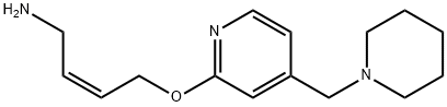 4-[4-(piperidin-1-ylmethyl)pyridin-2-yl]oxybut-2-en-1-amine Struktur