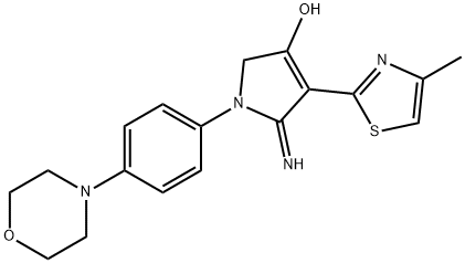 5-imino-4-(4-methylthiazol-2-yl)-1-(4-morpholinophenyl)-2,5-dihydro-1H-pyrrol-3-ol Structure