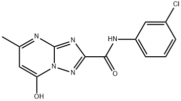 N-(3-chlorophenyl)-7-hydroxy-5-methyl-[1,2,4]triazolo[1,5-a]pyrimidine-2-carboxamide Struktur