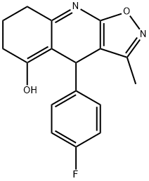 4-(4-fluorophenyl)-3-methyl-4,6,7,8-tetrahydroisoxazolo[5,4-b]quinolin-5-ol Struktur