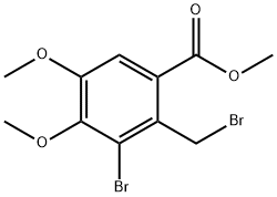 3-溴-2-(溴甲基)-4,5-二甲氧基苯甲酸甲酯, 1042722-41-7, 结构式