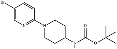 tert-butyl 1-(5-bromopyridin-2-yl)piperidin-4-ylcarbamate Structure