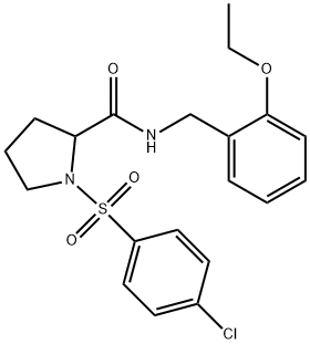 1-[(4-chlorophenyl)sulfonyl]-N-(2-ethoxybenzyl)-2-pyrrolidinecarboxamide Structure