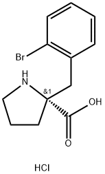 2-[(2-bromophenyl)methyl]-L-Proline hydrochloride Struktur