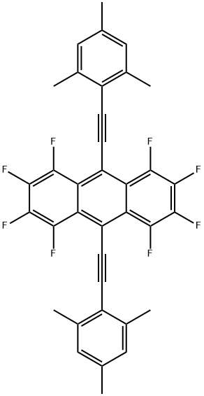 1,2,3,4,5,6,7,8-Octafluoro-9,10-bis(mesitylethynyl)anthracene Structure