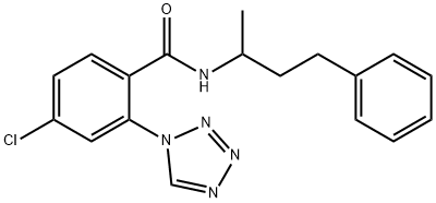 4-chloro-N-(4-phenylbutan-2-yl)-2-(1H-tetrazol-1-yl)benzamide Structure