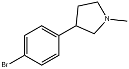 3-(4-ブロモフェニル)-1-メチルピロリジン 化学構造式