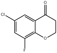6-クロロ-8-フルオロクロマン-4-オン 化学構造式