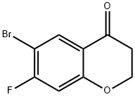 6-溴-7-氟苯并二氢吡喃-4-酮, 1092350-30-5, 结构式