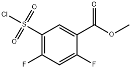 methyl 5-(chlorosulfonyl)-2,4-difluorobenzoate Struktur