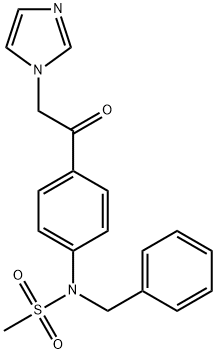 N-(4-(2-(1H-imidazol-1-yl)acetyl)phenyl)-N-benzylmethanesulfonamide(WXG01037) Structure